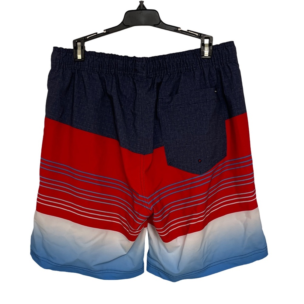 Hurley Red and Blue Board Shorts with Dynamic Stripes Men’s XL 🌊 - Picture 2 of 8